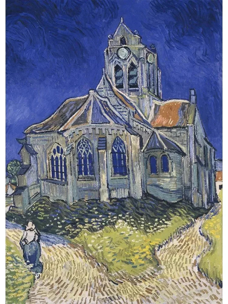 Vincent Van Gogh Classic Collection Art Poster Canvas Painting Terrace At Night Irises Wall Picture Print Living Room Home Decor Peaceful Pleasures Health and Wellness 20X30CM A020