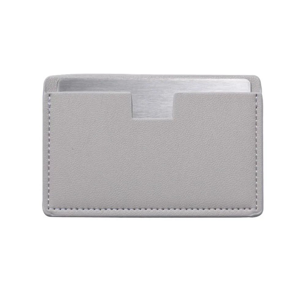 Shatterproof Pocket Makeup Mirror – PU Leather Card Size