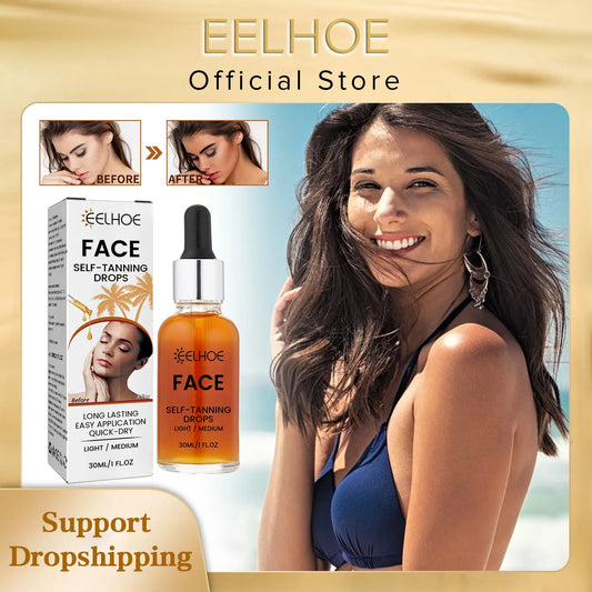 EELHOE Self Tanning Drops – Sunless Bronzing Serum 30ml Self Tanning Serum Peaceful Pleasures Health and Wellness 30ml