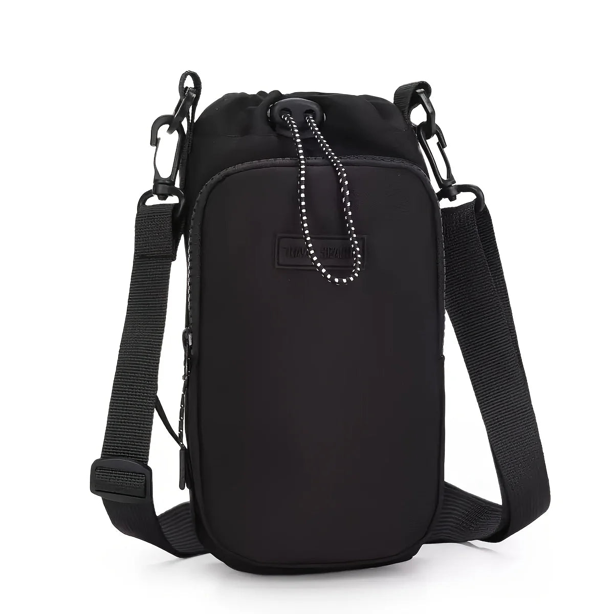 Insulated Water Bottle Crossbody Bag with Adjustable Strap