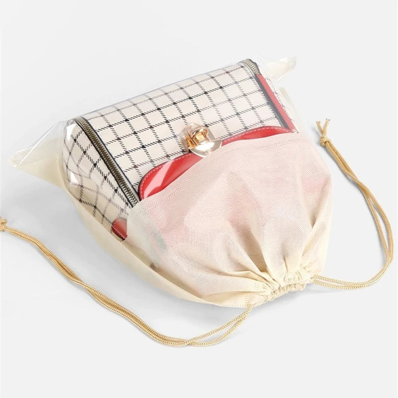Dustproof Drawstring Storage Bags for Handbags & Clothes 5-Pack Dustproof Storage Bags Peaceful Pleasures Health and Wellness