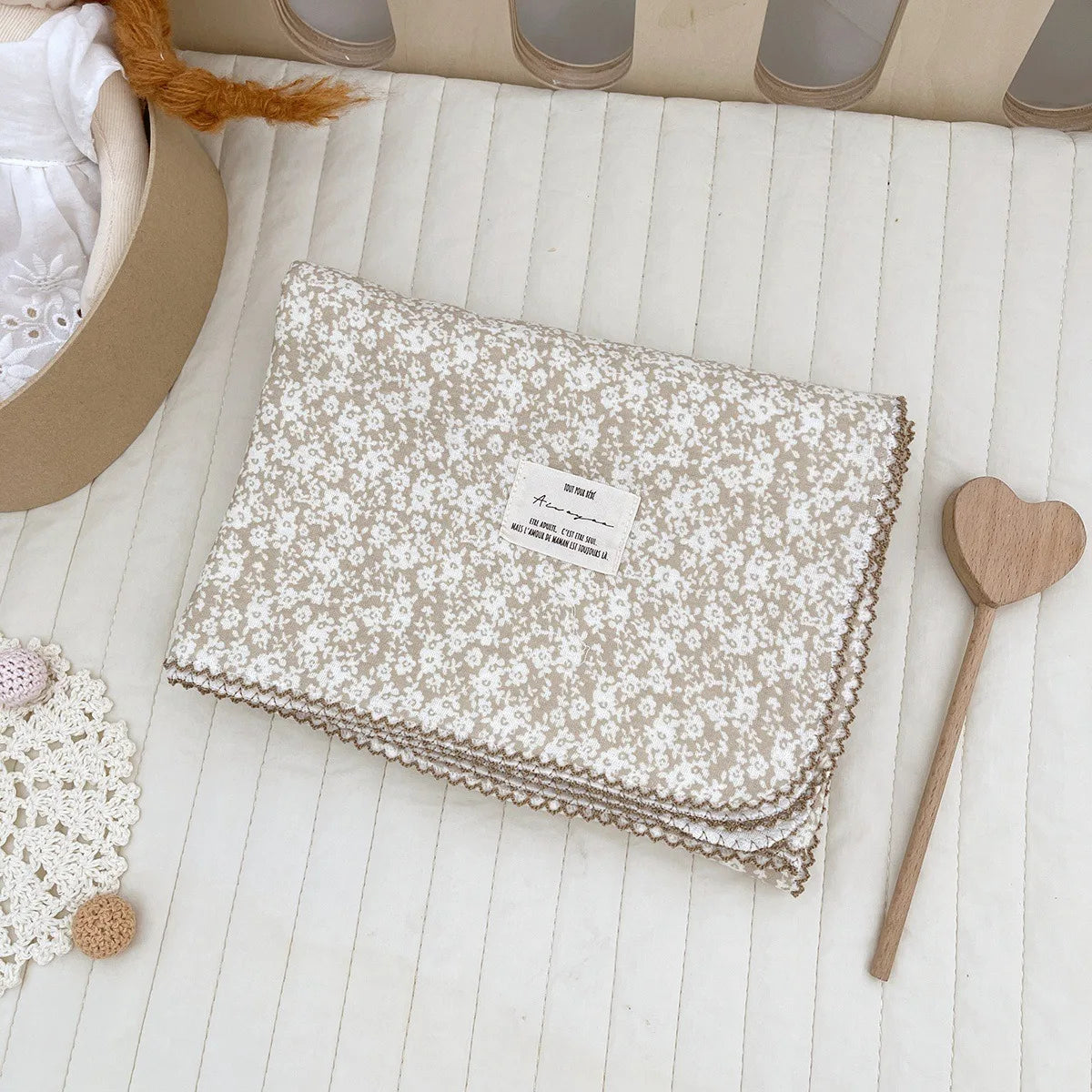 Baby Muslin Swaddle Blanket | 2-Layer Cotton & Bamboo Gauze Baby Swaddle Blanket Peaceful Pleasures Health and Wellness