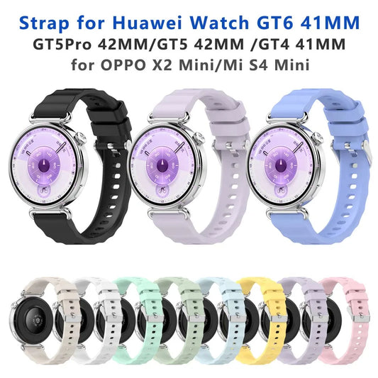 18mm Silicone Strap for Huawei GT6 GT5 GT4 & OPPO X2 Mini Peaceful Pleasures Health and Wellness