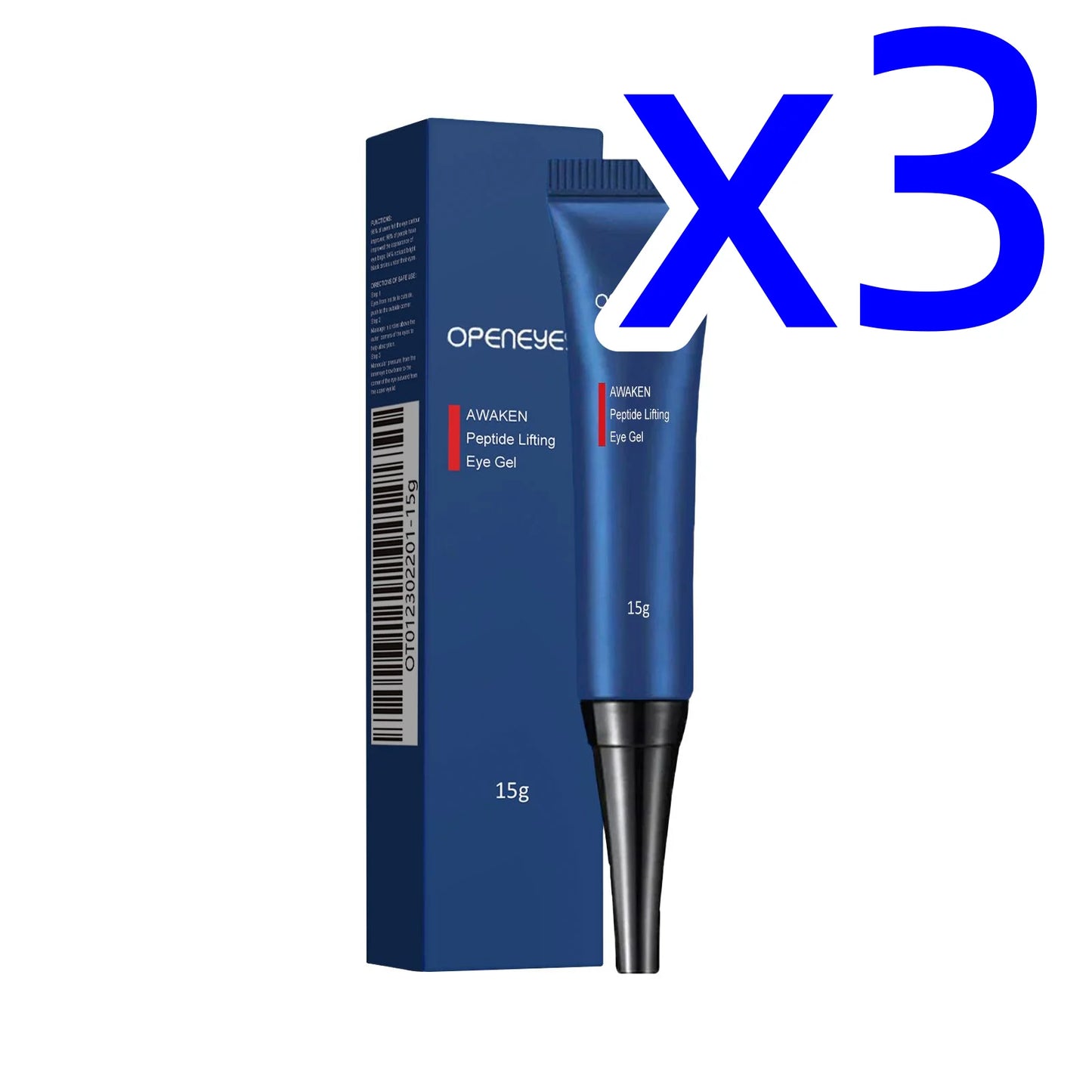 Retinol Eye Cream Fade Eye Bags Smooth Wrinkles Reduce Dark Circles Lift Firm Skin Hydrate Nourish Men Daily Use Eye Firm Cream Peaceful Pleasures Health and Wellness 15g Boxed X 3PCS