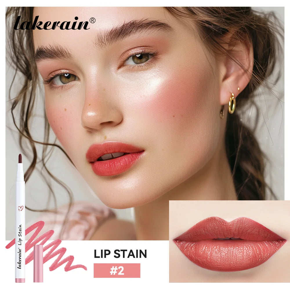 6Colors Lip Stain Pencil Liquid Lip Liner Waterproof Plumping Lip Tint Natural Matte Nude Brown Long Lasting Beauty Makeup Pen Peaceful Pleasures Health and Wellness