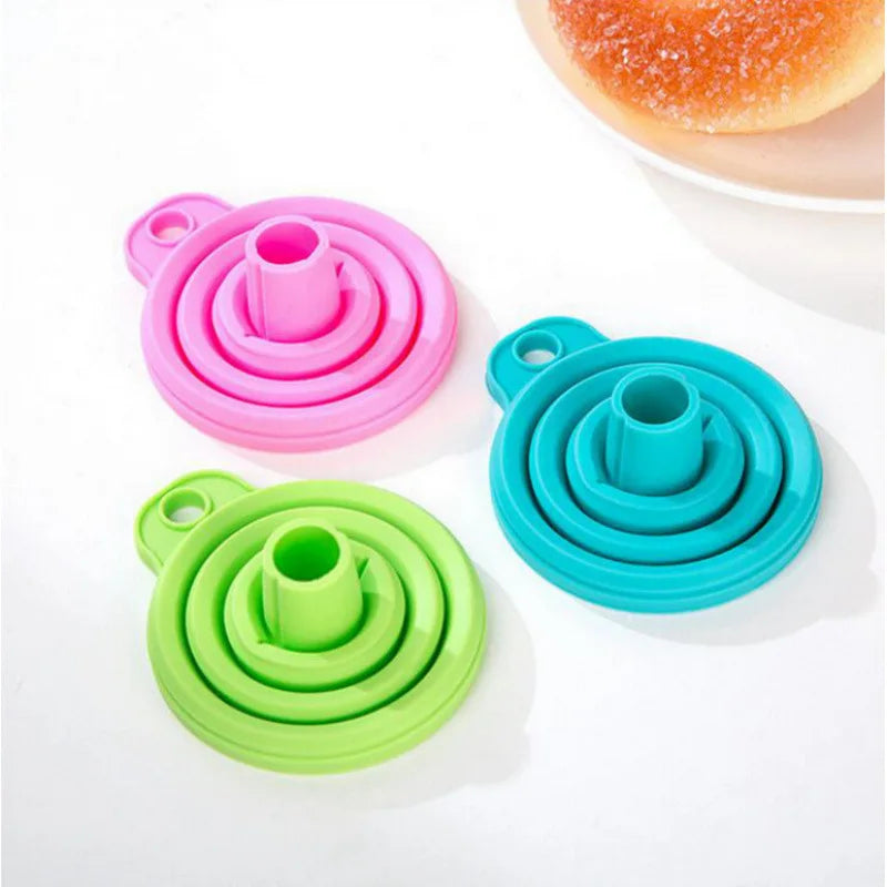 Food Grade Silicone Folding Funnel – Portable Kitchen Funnel Silicone Kitchen Funnel Peaceful Pleasures Health and Wellness