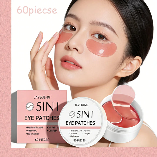 JAYSUING 5-in-1 Under Eye Patches – Hyaluronic Acid & Collagen 60pc Under Eye Patches Peaceful Pleasures Health and Wellness