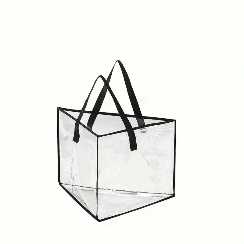 Clothes Hanger Storage Bag Organizer – Space Saving with Handles Closet Hanger Organizer Peaceful Pleasures Health and Wellness 1Pc-Transparent