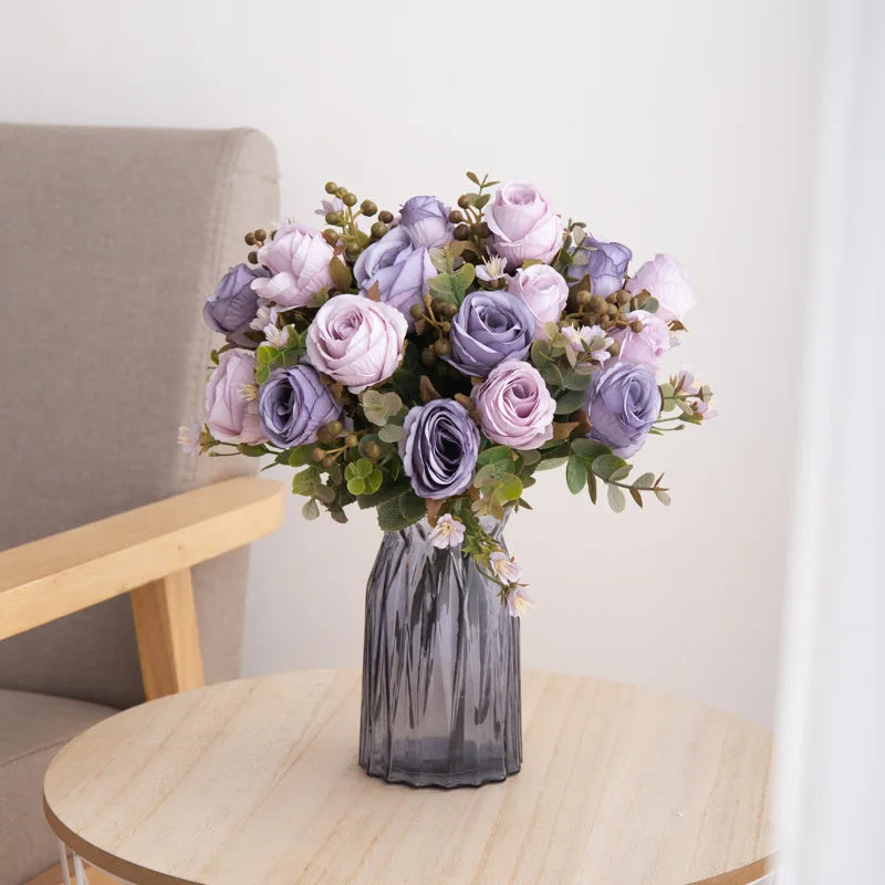 Artificial Silk Rose Bouquet – Wedding & Home Decor