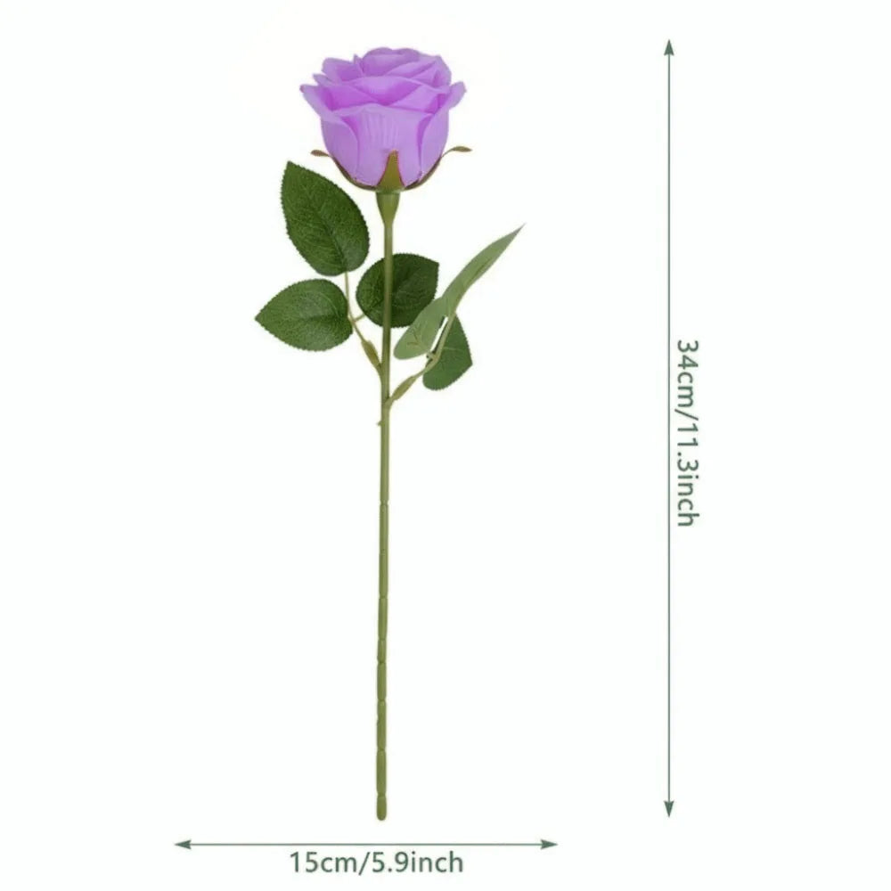 Silk Rose Artificial Bouquet | Realistic Faux Flower Stem Décor