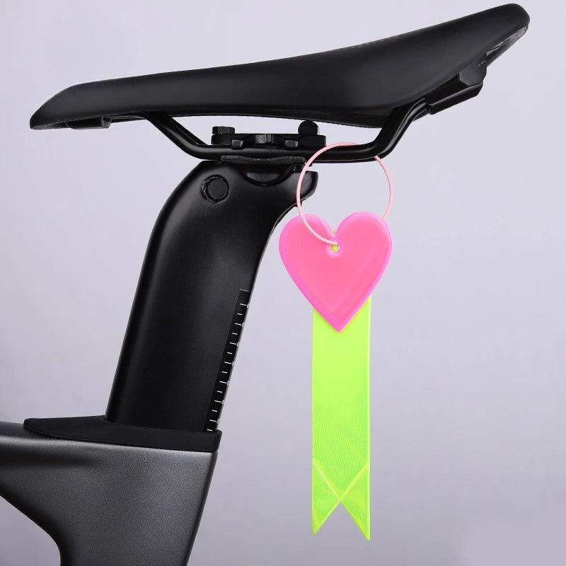1pc Cycling reflective riding ornament, mountain bike decoration, seat ribbon, night riding warning strip, backpack pendant Peaceful Pleasures Health and Wellness green