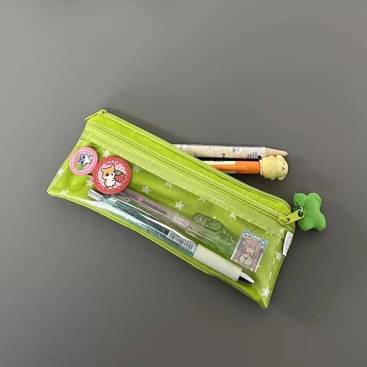 Cute Stars Pencil Case Mesh Multilayer Pencil Bag Multifunctional Large Capacity School Stationery Bag For Boys Girls Peaceful Pleasures Health and Wellness