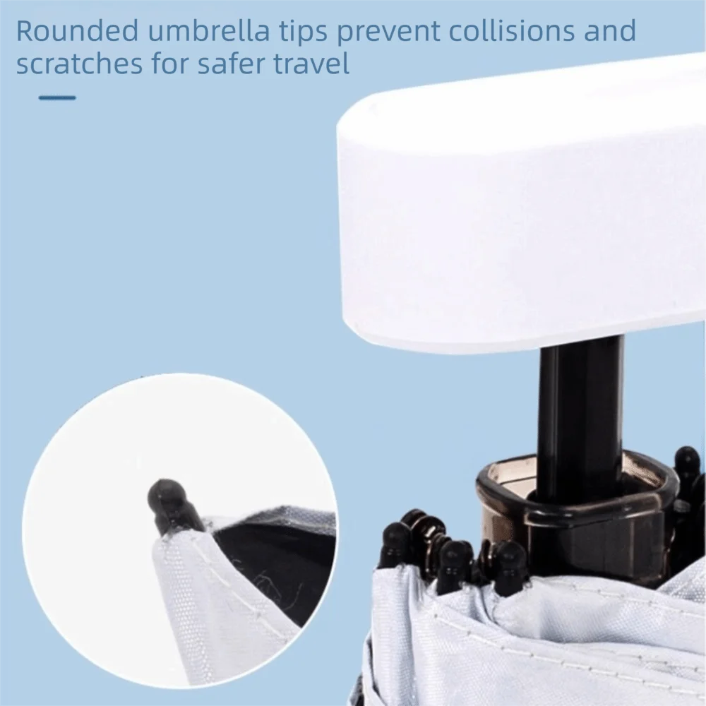Portable Ultraviolet Protection Pocket Rain Umbrella Ultralight Dual Use Sun Umbrella Wind Resistant Mini Pocket Parasol Outdoor Peaceful Pleasures Health and Wellness