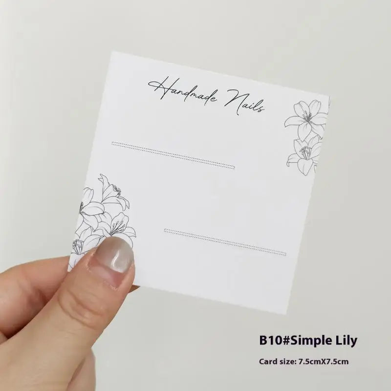 20 Sheets Press On Nail Bottom Butterfly Cardboard Photo Prop Handmade False Nail Art Tips Display Show Card Manicure Tools Peaceful Pleasures Health and Wellness B10