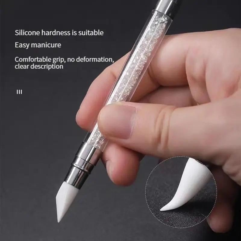 5pc Silicone Nail Art Sculpting & Embossing Pen Set