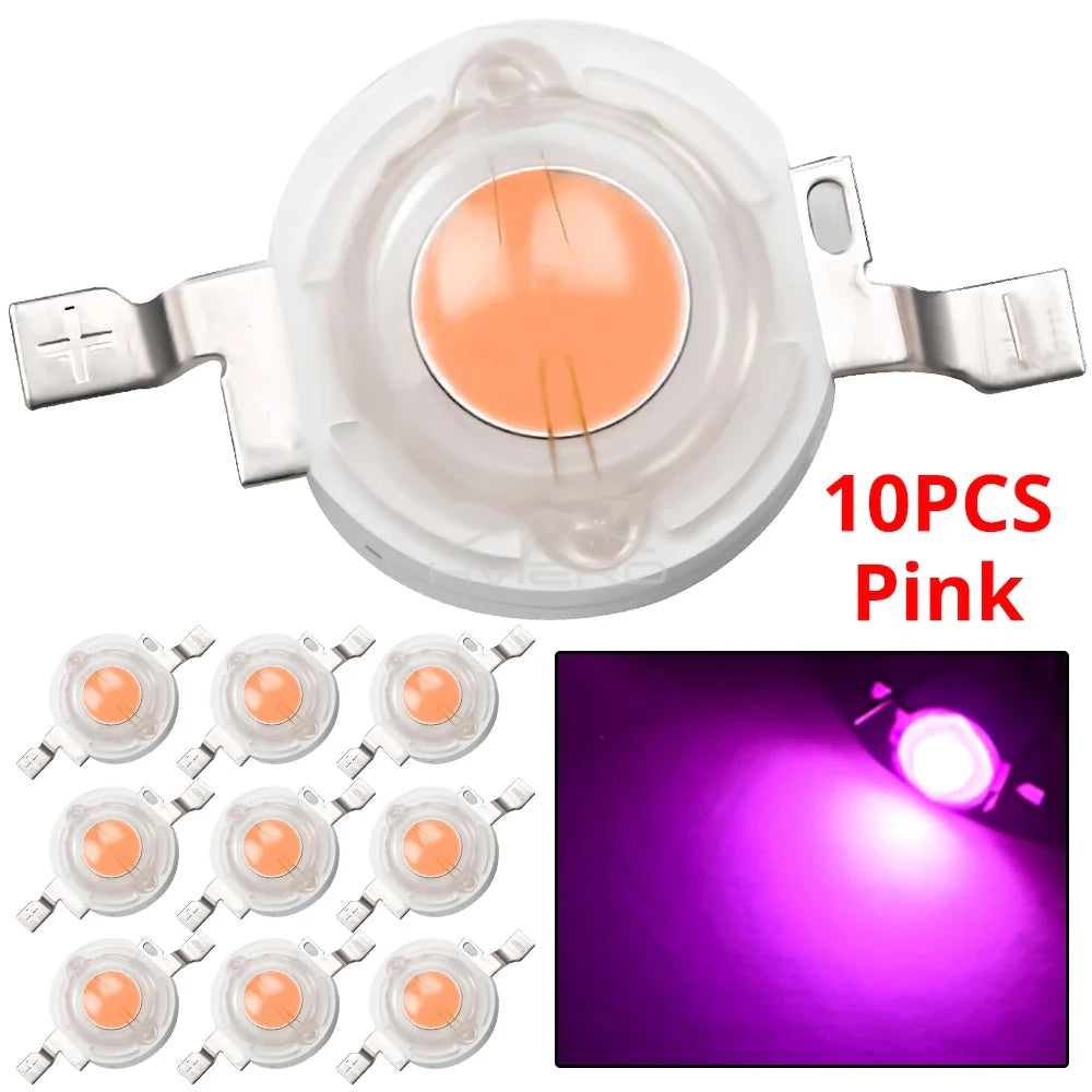 10PCS High Power LED Chip 1W 3W Multi-Color DIY Emitter Beads
