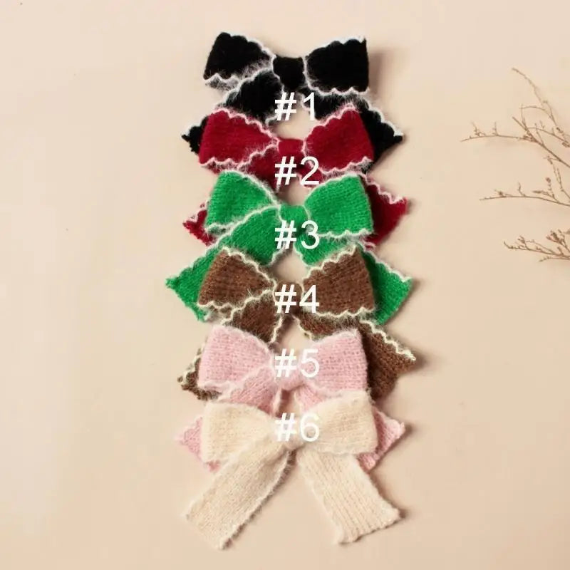 Knitted Bowknot Baby Hair Clip – Cute, Secure & Soft | 0–3 Yrs