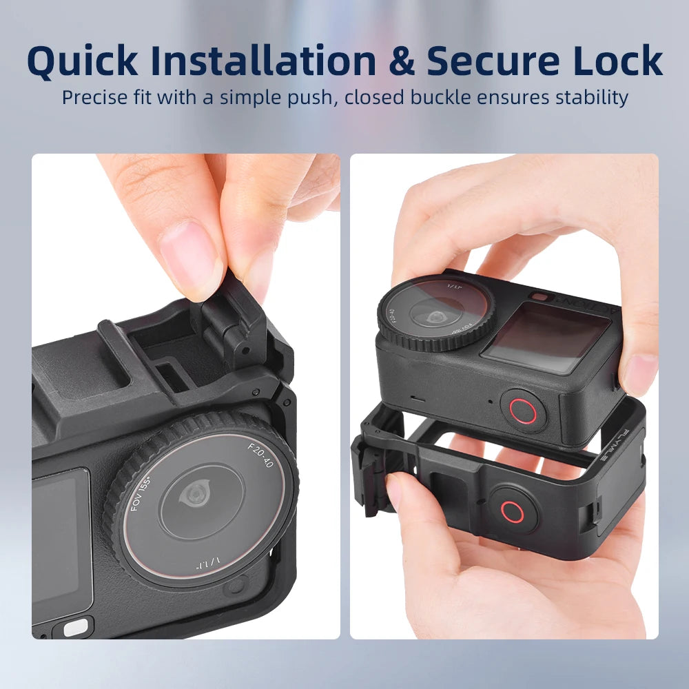 Reliable & Lightweight Protection For DJI Action 6 Camera Frame Vertical/Horizontal Shooting Protective Frame Peaceful Pleasures Health and Wellness