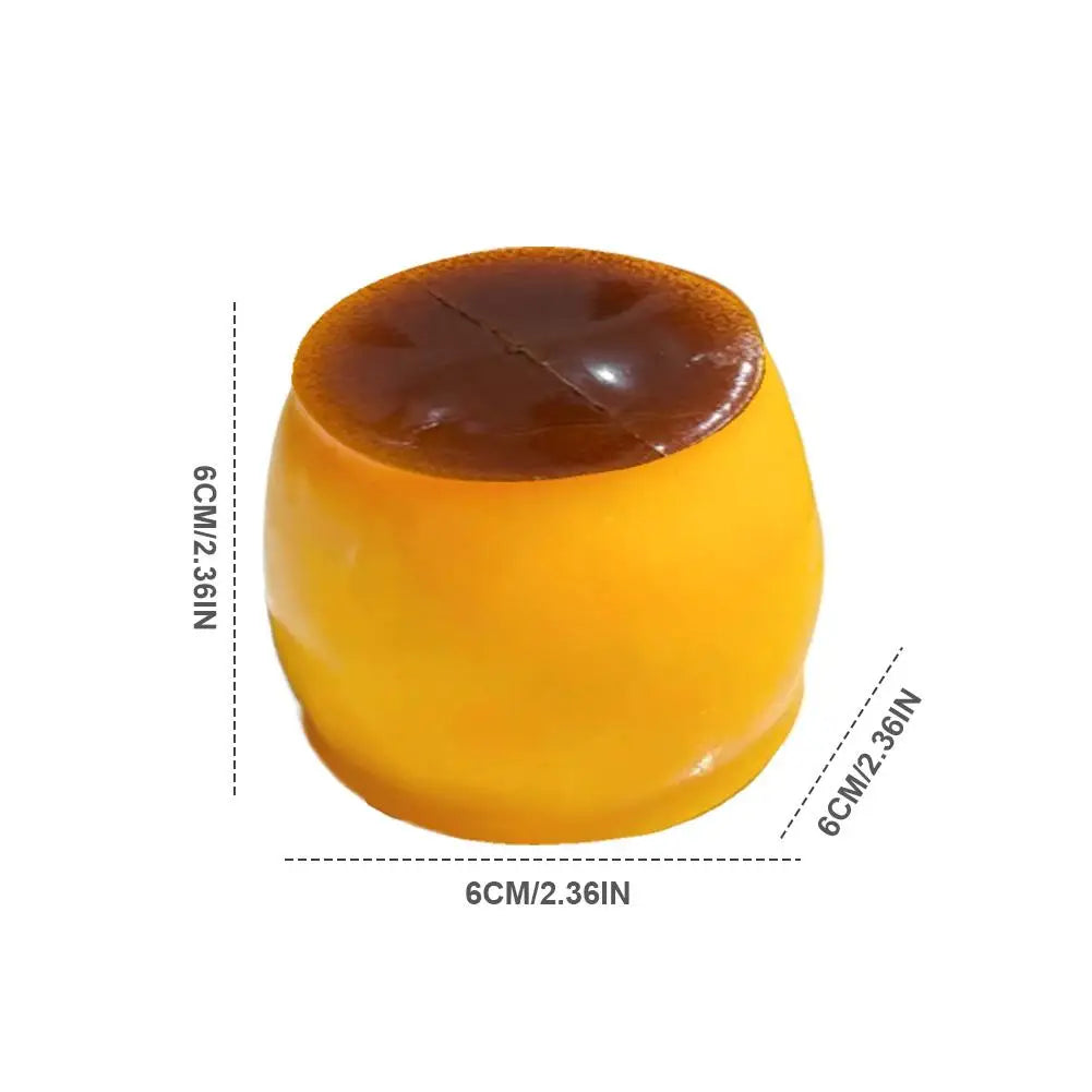 Caramel Pudding Squishy Squeeze Toy | Slow Rebound Fidget Ball