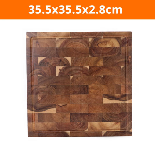 Solid Wood Cutting Board Acacia Wood Cutting Board Wooden Splicing Cutting Board Household Non-Slip Cutting Board Geometric Peaceful Pleasures Health and Wellness 1