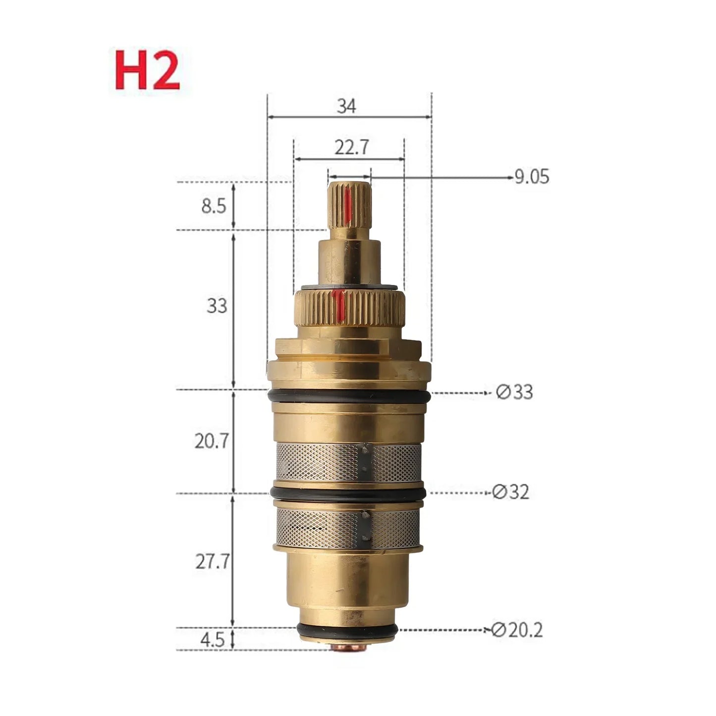 Brass Thermostatic Cartridge – Shower Bar Mixing Valve Replacement