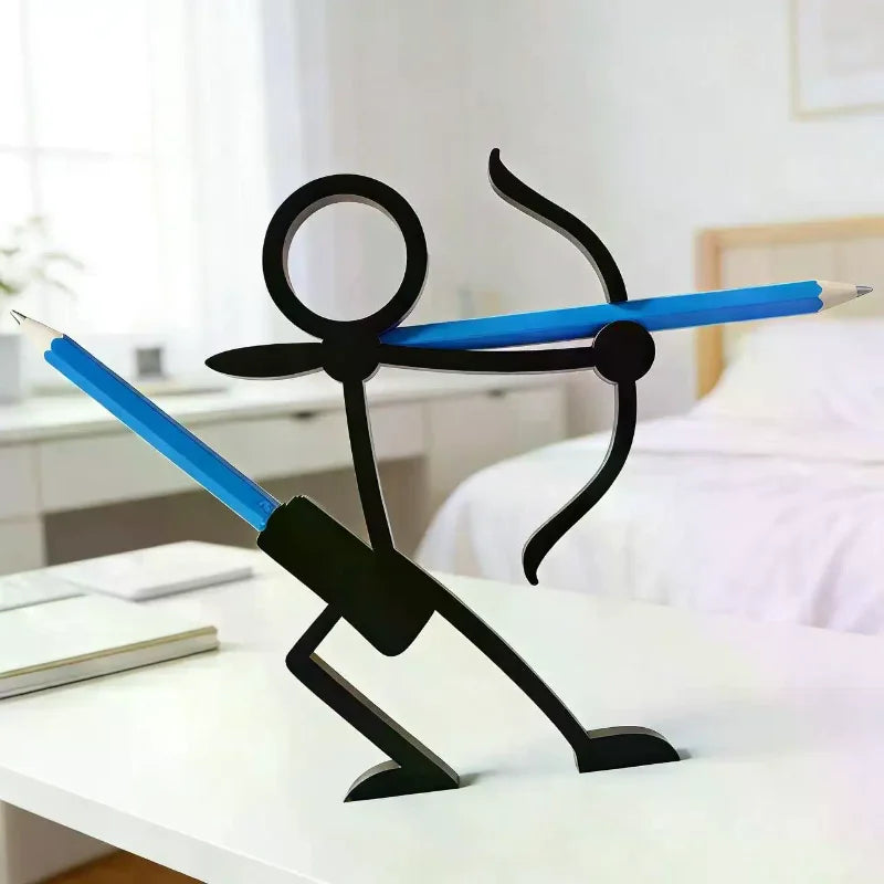 3D Printed Stick Figure Pencil Holder – Desk Organizer Gift