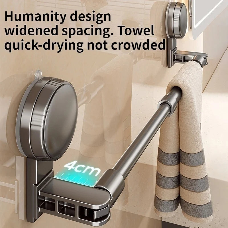 No-Drill Adjustable Telescopic Rod with Suction Cup | Bath & Kitchen