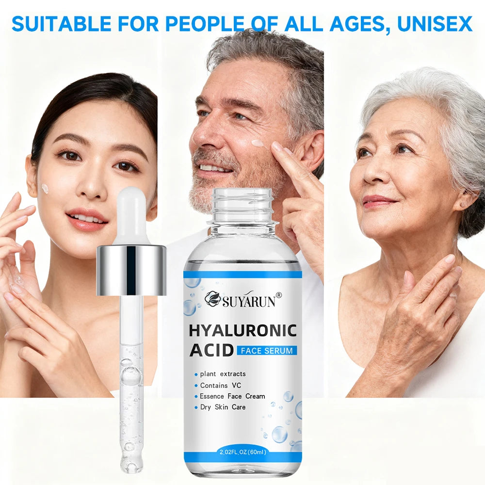 SUYARUN Hyaluronic Acid Serum - 24H Intense Hydration, Anti-Wrinkle & Plumping, Lightweight Face Moisturizer for All Skin Types. Peaceful Pleasures Health and Wellness