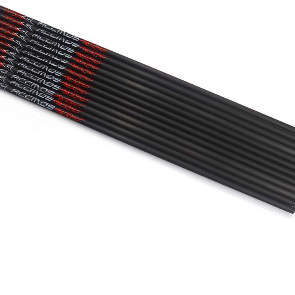 ACCMOS Pure Carbon Arrows ID8 Spine 300 350 400 500 Archery Hunting