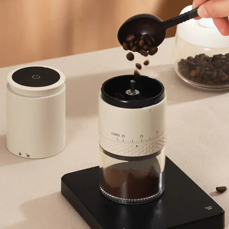 Electric Burr Coffee Grinder – 38 Levels, Rechargeable & Ceramic