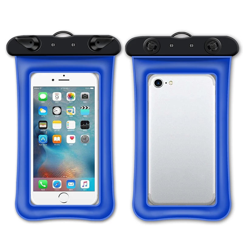 mobile phone bag waterproof phone pouch for swimming bag smartphone pouch underwater phone case phone cover waterproof pack Peaceful Pleasures Health and Wellness Blue