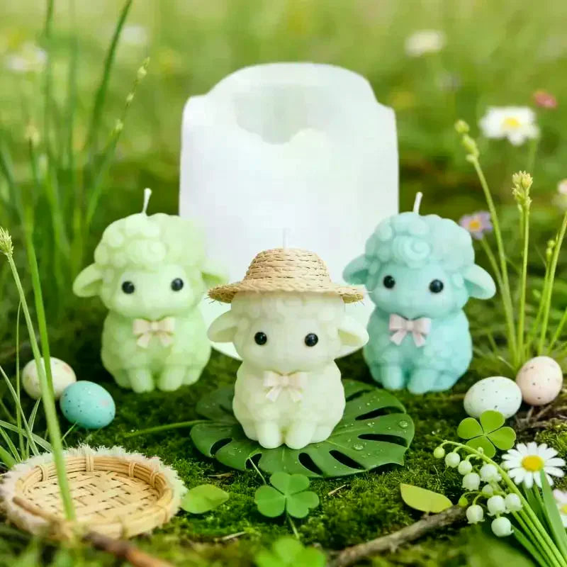 3D Fluffy Sheep Silicone Mold – Candle, Soap, Resin & Baking