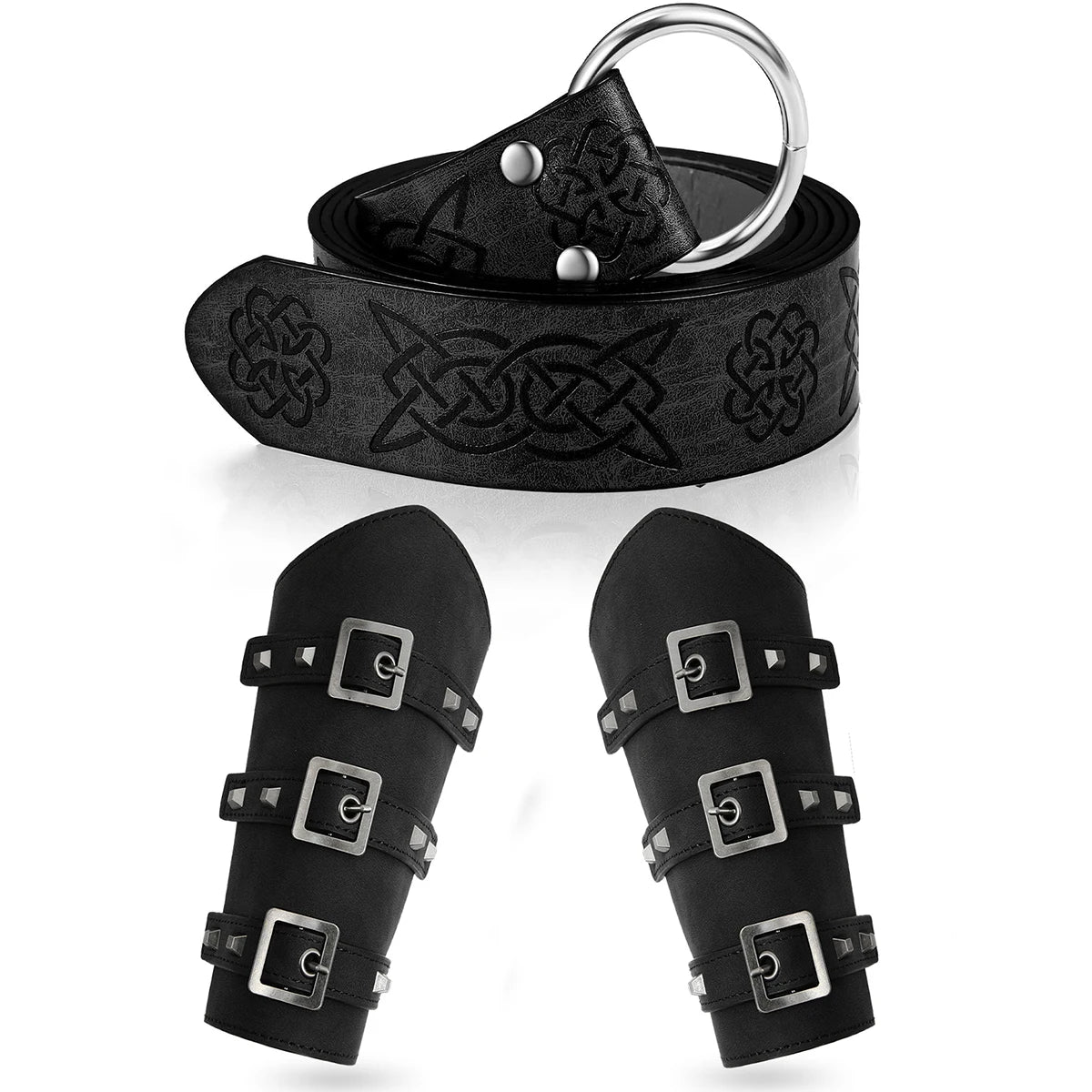 Leather Medieval Shoulder Pauldron Knight Adjustable Buckle Punk