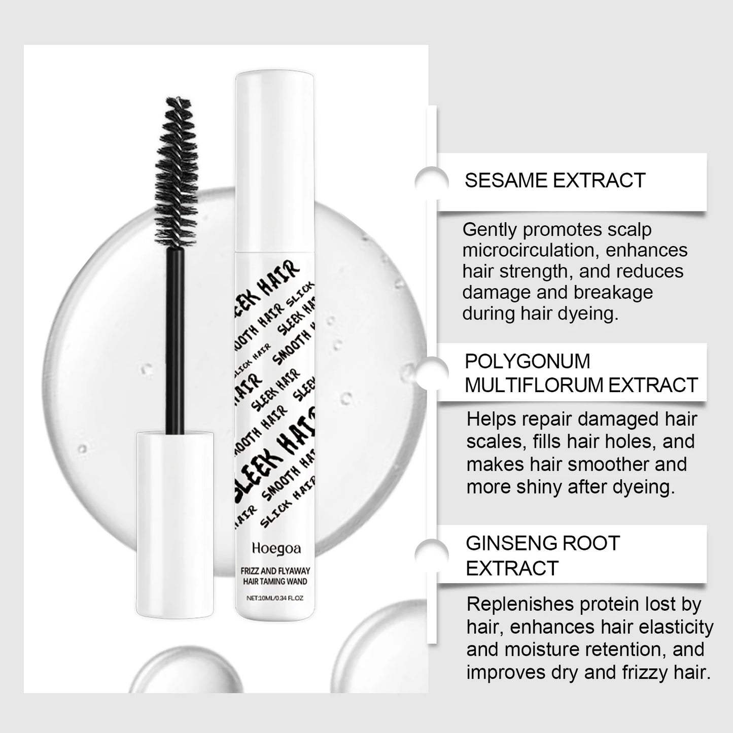 HOEGOA Anti-Frizz Hair Wax Stick – Flyaway & Frizz Tamer