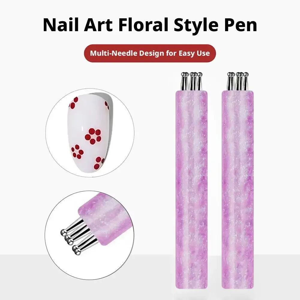5 Petal Flower Nail Dotting Pen One Stroke Flower Design Tool for Nail Art, Manicure Rhinestone Gems Picker & Dotting Painting Peaceful Pleasures Health and Wellness