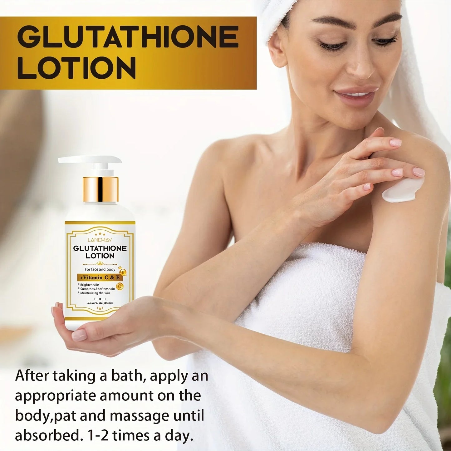 Glutathione Lotion Vitamin C & E – Brightening Body Moisturizer