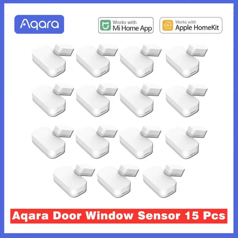 Original Aqara Door Window Sensor ZigBee Wireless Connection Smart Door Sensor Work With Mi Home HomeKit APP For Android iOS Peaceful Pleasures Health and Wellness 15 pcs