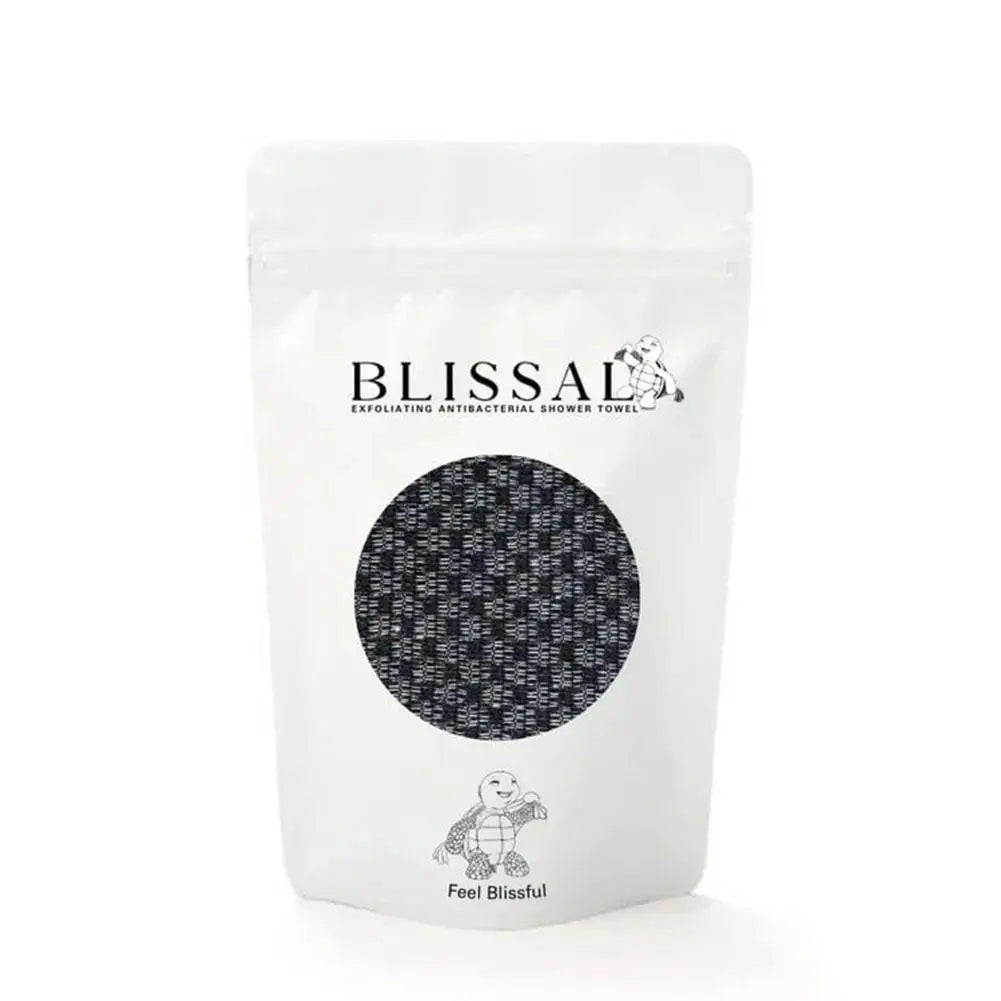 Exfoliating Towel, Exfoliating Shower Towel,Extra Long Washcloth for Men Women,Exfoliating Body Scrubber for Cleaning Spa Peaceful Pleasures Health and Wellness Black