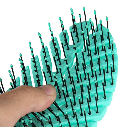 Portable Hair Brush for Scalp Massage, Relaxing Elastic Massage Comb, Wet And Wavy Bundl Peaceful Pleasures Health and Wellness