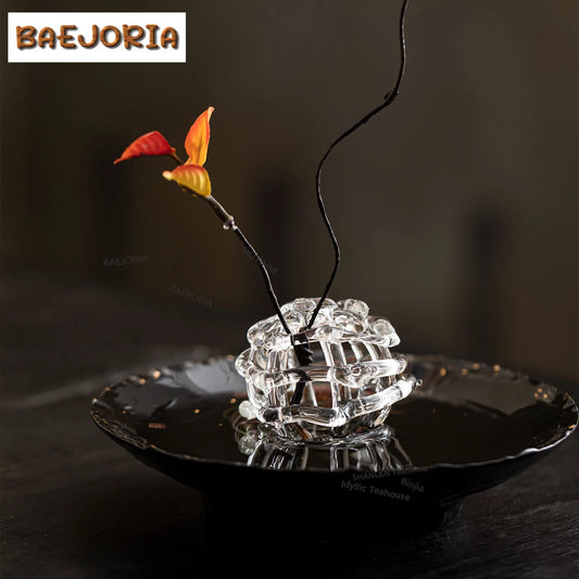 BAEJORIA Glass Ball Vase | Hydroponics Flower Pot & Tea Decor Decorative Glass Vase Peaceful Pleasures Health and Wellness