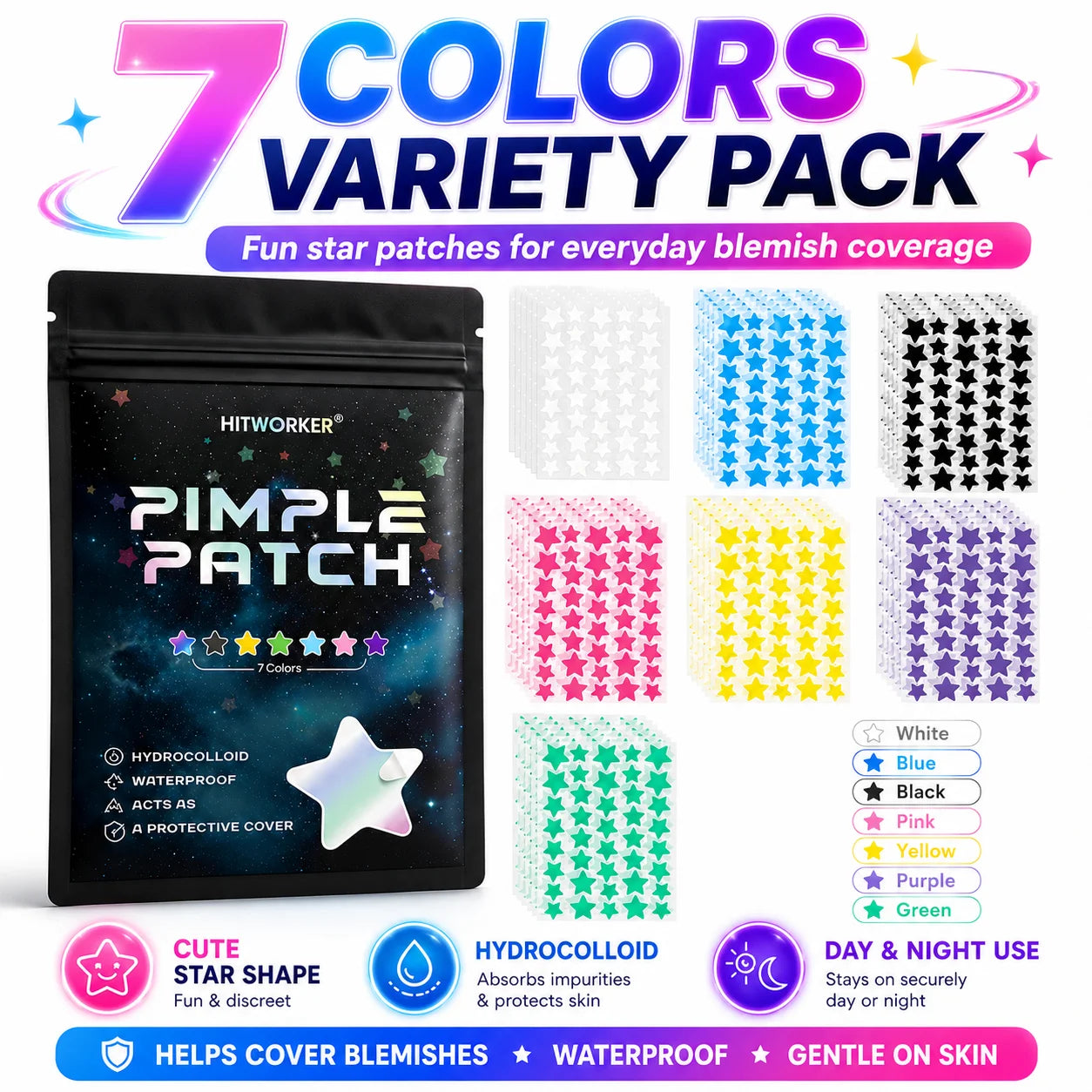 Hydrocolloid Acne Patches – Invisible & Waterproof | All Skin