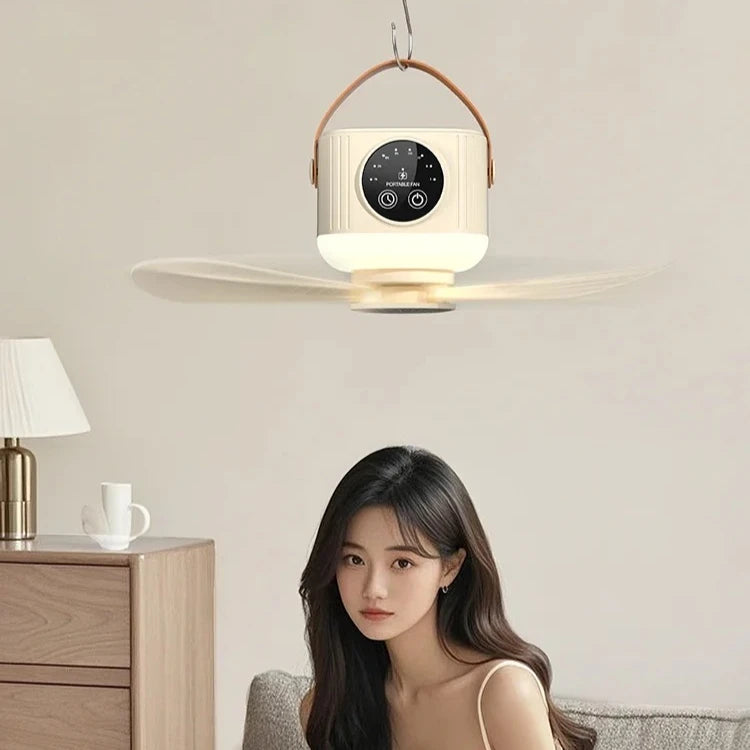 RTONTR Wireless Portable Ceiling Fan | USB, LED, Remote