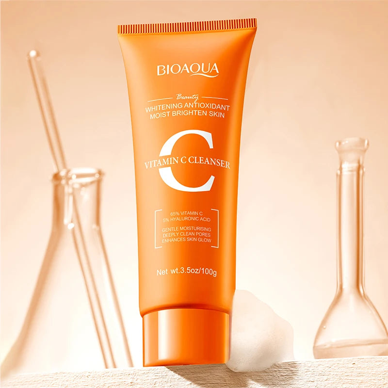 BIOAQUA Vitamin C Facial Cleanser – Brightening Foam Face Wash