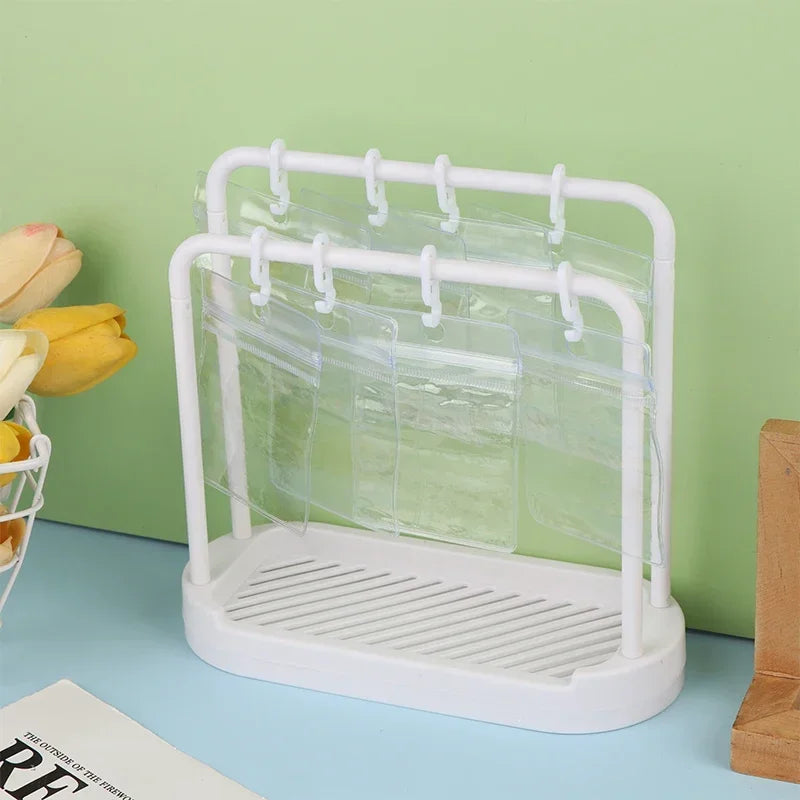 Hanging Badge Stand Desktop Display Shelf | Card & Jewelry Organizer