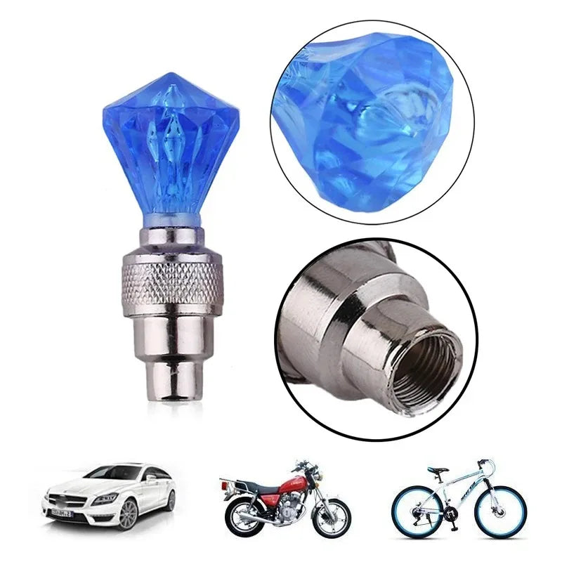 Rainbow Diamond Tire Valve Stem Light – Car Motorcycle Bike