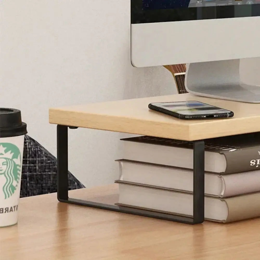 Computer Monitor Elevated Monitor Base Home Office Storage Rack Computer Desktop Creative Storage Rack Office Storage Supplies Peaceful Pleasures Health and Wellness