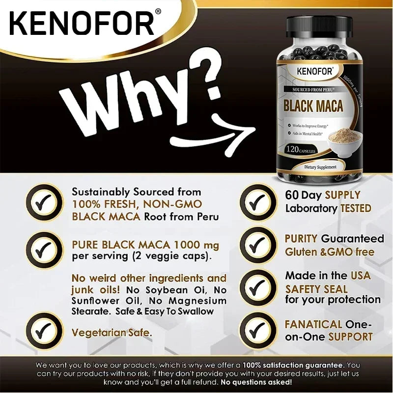 Best Maca for Men and Women Relieves Fatigue Anxiety, Increases Vitality, Improves Stamina and Immunity Peaceful Pleasures Health and Wellness