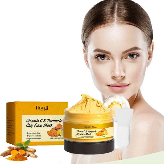 Vitamin C Turmeric Clay Mask – Pore Cleanse & Dark Spots