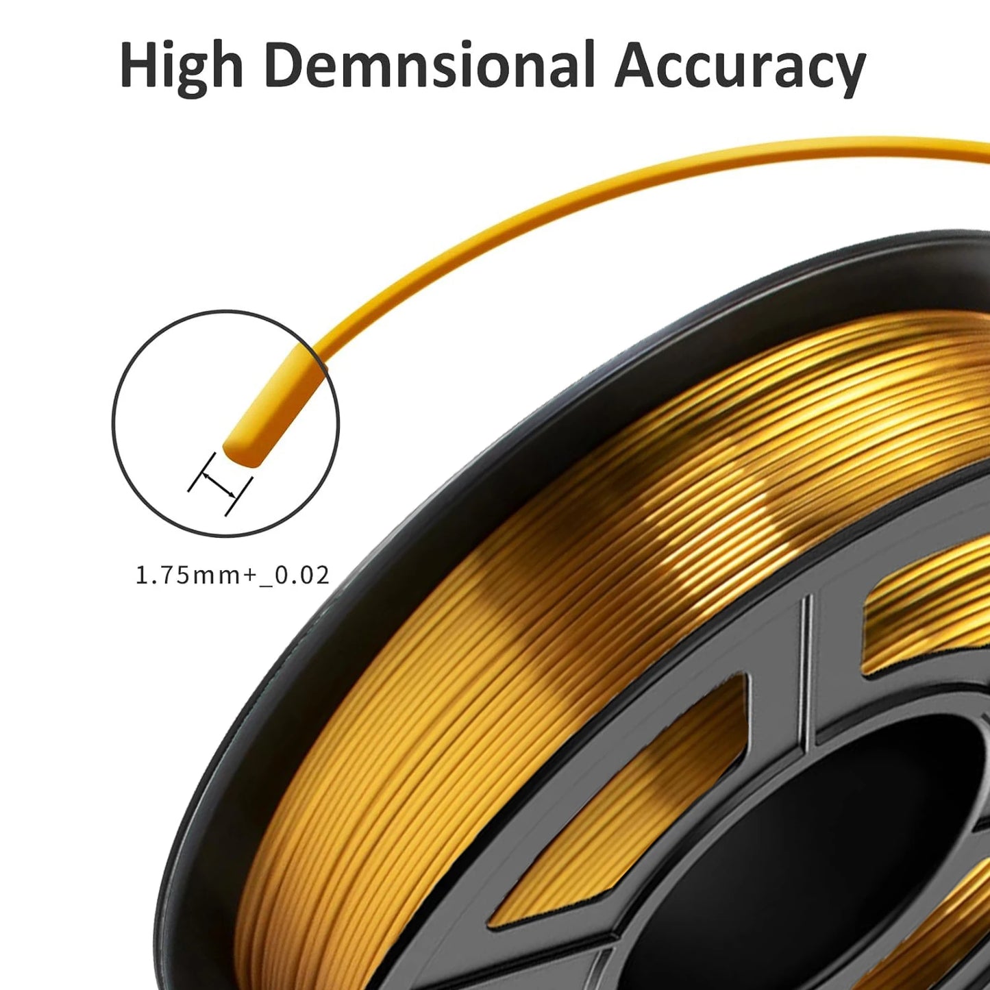 Silk PLA Filament 1.75mm Gold & Silver 250g – DINGSUN 3D