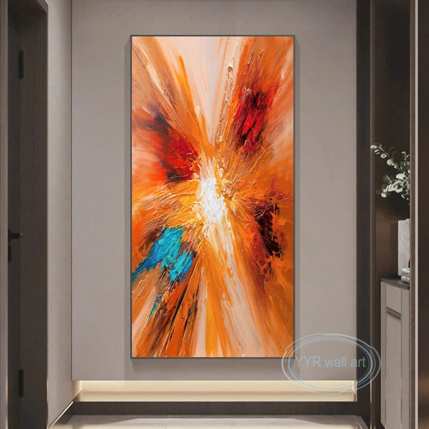 Vertical Wall Decoration Poster Handmade Acrylic Abstract Art Oil Painting Living Room Bedroom Hotel Porch Custom Size New Mural Peaceful Pleasures Health and Wellness